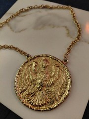 Vintage Napier fenyx Medallion Gold Tone Necklace 1970’s