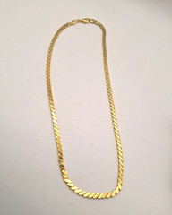 Vintage 12K Gold Filled 31.6g Bold Double Herringbone Necklace 20” Luxe Chic