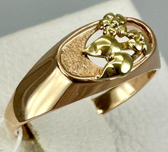USSR Vintage Original 583 14K Rose & Yellow Gold Ring 2.90 g. 7,25 US Ukraine