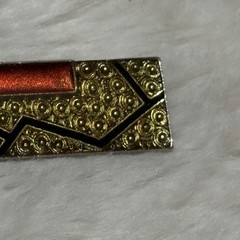 Art Deco Brooch Enamel Gold Tone Vintage Jewelry Art Nouveau Rectangle Geometric