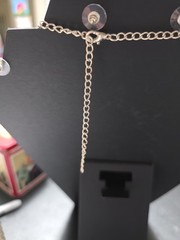 Vintage 2010 Black & Clear Rhinestones V Shaped Necklaces With 2 Pair…
