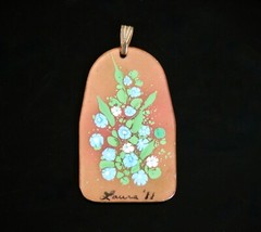 Vtg Artisan Copper Enamel Butterfly Pendant 80s Boho Chic Hippy by LAURA S15