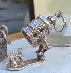 Vintage English Sterling Charm LONDON BLOODY TOWER Opens Articulated Execution