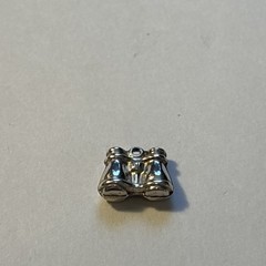 Vintage Sterling Silver Binoculars 3D Charm Military Travel Optics 0.66g