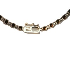Vintage JC 925 Sterling Silver Smoky Quartz Tennis Necklace Thailand