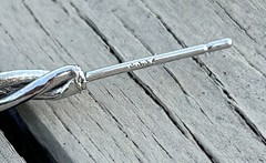Vtg Sterling Silver Hoop Earrings Twisted Rhinestone Mesh Pierced 925 Leverback
