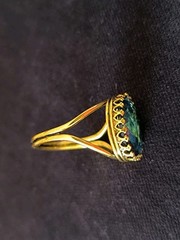 Lovely ring with blue cabochon