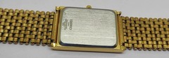Vintage Seiko Slim Quartz Tank Unisex Refurbished Japanese Wrist Watch Gold Dial