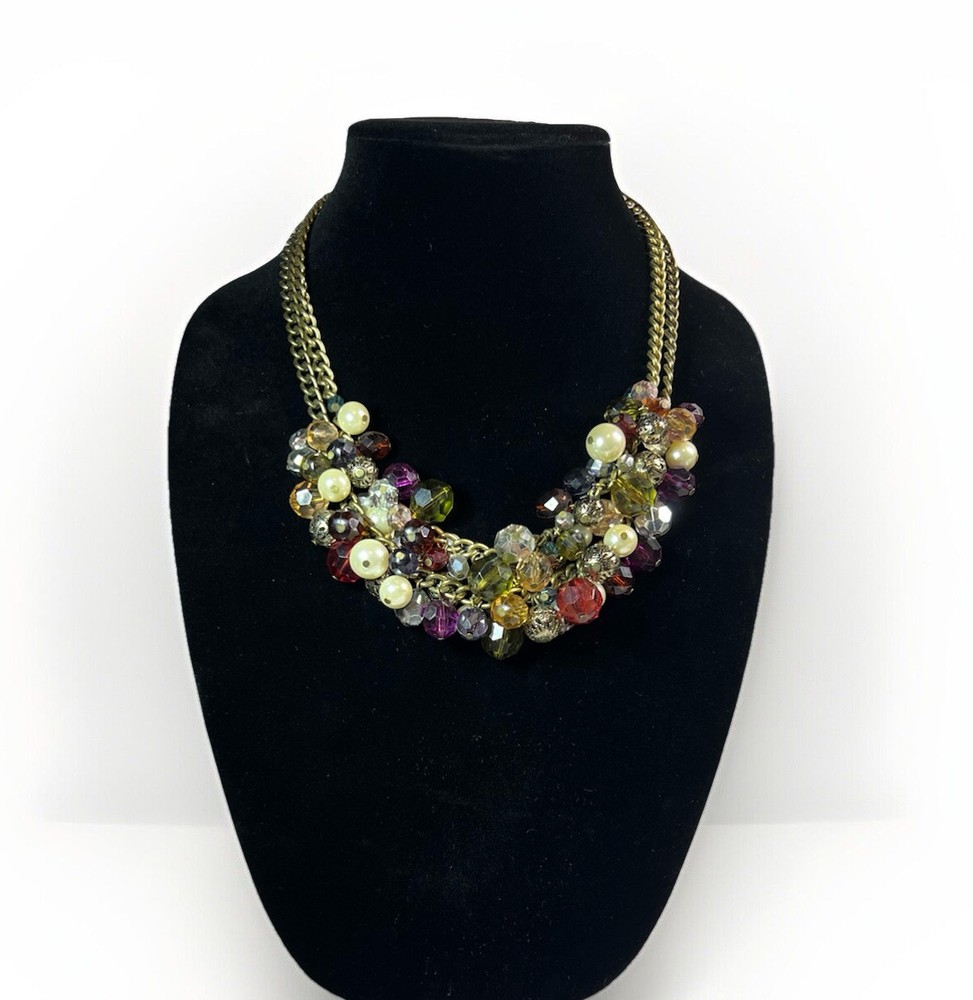 Vintage Avon Jewel Tone Baubles Necklace Very Elegant Piece
