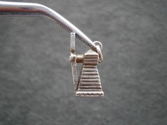 Nuvo Windmill Vintage Sterling Silver Bracelet Charm Pendant 2.0g Sails Rotate