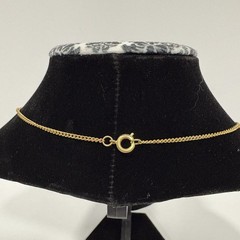 Vintage Gold Tone Faux Diamond Rhinestone Pendant Necklace – Art Deco Dangle