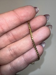 2 / Pair VTG NOS Swank 12K Gold Filled Chain Lot 18” Double Curb & Curb 11.39g
