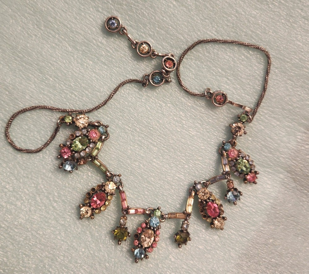 Vintage HOLLYCRAFT Colorful Pastel Necklace 1955