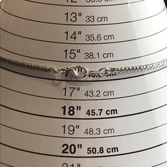 Vintage 3 mm Silver tone 16″ Spiga / Wheat Chain Necklace