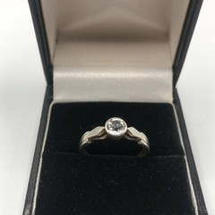 Vintage Soviet Rock Crystal Ring Silver 875 РС
