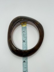 Vtg Lucite Acrylic Tortoiseshell Chunky Bracelet Asymmetrical Resin Swirl A