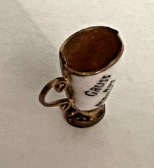 Antiq Gold Filled Enamel Greetings From Marienbad Czech Republic Pendant Charm