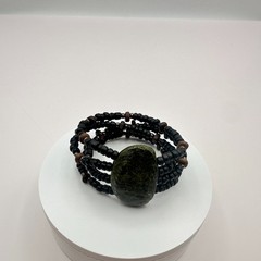 Vintage 90s Boho Multi-Strand Beaded Bracelet Statement Women’s Classic Jewelry
