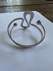 Anna Greta Eker Curves Sterling Silver bracelet Norway Norwegian vtg 1814