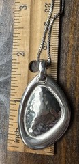 Vintage Silpada Israel 925 Sterling Silver Modernist Pendant w/ Italy GMG Chain