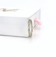 Art Deco Wedding Band, A.M.L. to R.G.P 1929, Size 9.75, 19K