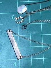 b53. 925 Sterling, GF, Mix material, Enamel, Pearl, Stone 8 chain Necklaces.