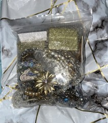 Vintage Mixed Estate Jewelry Mystery Lot – One Gallon Bag – 925 SILVER INCLUDED!