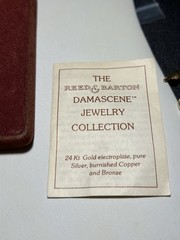 Vintage reed & barton damascene owl 24kt electroplate owl earrings