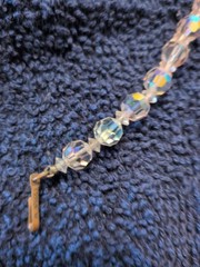 Vintage Aurora Borealis Crystal Bead Necklace