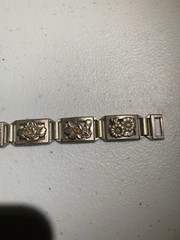 Vintage Silver Floral Panel Bracelet