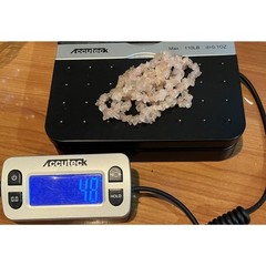 Pink Rose Quartz Gemstone Chip Stone Necklace 34″ Long 48 Grams Gemstone Healing