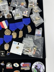 Vintage Gold & Silver Tone Assorted, Marketing, Flag, Music Pin Back Lot Of 75+