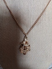 Shank Gold Nugget Pend Necklace