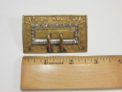 Antique Sash Buckles Floral Design Circa 1915 Vintage one marked Fishel Nessler