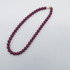 Trifari Purple Bead Boho Necklace Lightweight Simple Everyday 18″