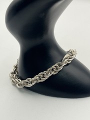 Milor Italy sterling silver rolo chain link bracelet