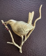 Joan Rivers Brooch Lot Garden Party Enamel Interchangeable Flower Bird Gold Tone