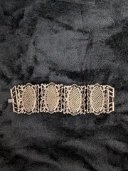 VTG 1950s Lucite Panel Bracelet Selro Jewlery 7.25″ EUC