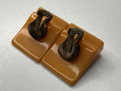 Vintage Large 1980s 1990s Statement Bold Heavy Earrings Clip-on Lot Bakelite