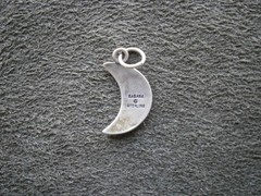 Kabana Starry Crescent Moon Vintage Sterling Silver Bracelet Charm Pendant