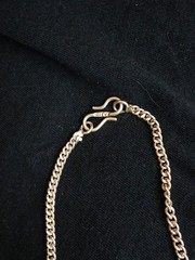 Sterling Silver Gemstone Y Necklace 925 Topaz Quartz Chain Pendant 18″ Vintage