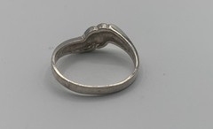 Vintage Sterling Silver 925 Marcasite Scroll Bypass Ring Sz 8.5 Thailand