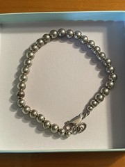 Vintage Sterling Silver 925 Bead Beaded Ball Bracelet 8 In Long READ