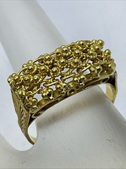 BEAUTIFUL Ring Solid 15K Yellow Gol$ Filigree VINTAGE HANDMADE 4.3gr. Size 6.75