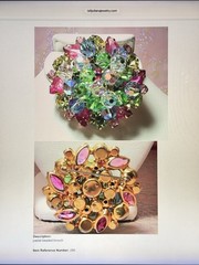 Vintage Verified JULIANA D&E Pastel Glass Beads Bracelet Brooch Earring Set