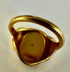 Vintage Avon Cloisonne Flower Gold Tone Ring