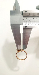 Vintage Original Number Ring Natural Diamonds Solid White/Rose Gold (585) 14K