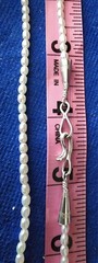 RARE & ELEGANT STRAND 2.5MM RICE PEARL NECKLACE (STERLING)
