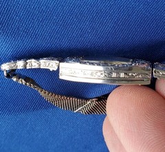 Original EARTH MINED DIAMOND ART Deco Ladies Watch Vintage Solid PLATINUM Case