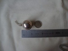 VINTAGE 1970-80s 3D CHIME BALL STERLING SILVER 925 PENDANT